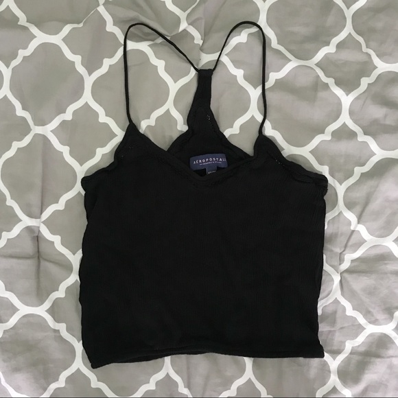 Aeropostale Tops - Aeropostale Black Cami Lace Lining